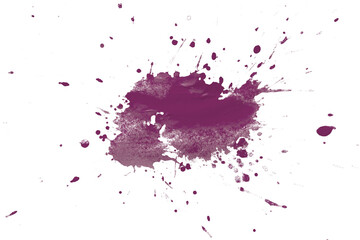Purple splash watercolor brush isolated on transparent background