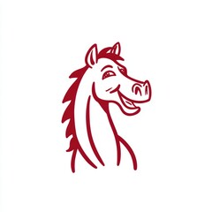 Symbolic representation of the horse in red for the 2026 eastern calendar