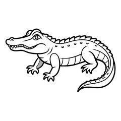 vector illustration of a crocodile