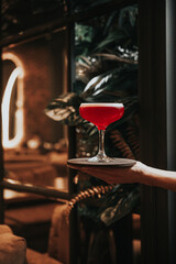 Fresh and delicious lemonade with berries