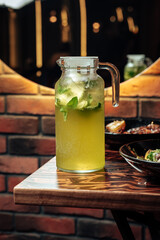 Fresh and delicious lemonade with berries