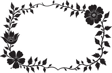 Floral Botanical Frame Clipart Set
