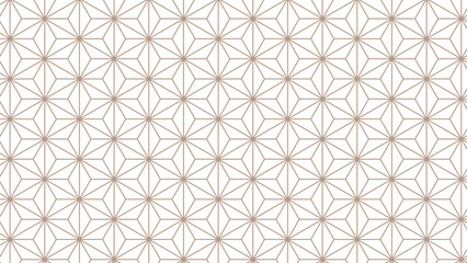 ゴールドのシームレスの麻の葉模様