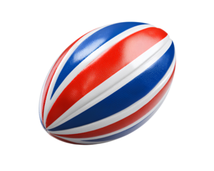 Rugby ball on a transparent background.