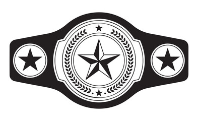 Championship wrestling belt silhouette