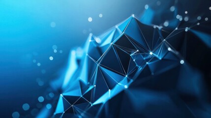 Abstract blue digital network connection. (1)