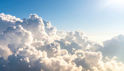 Fluffy Cloudscape Aerial View