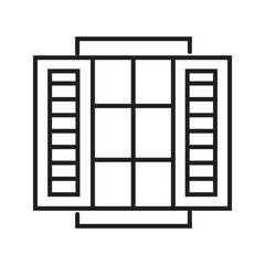Single Icon Window in line or outline style. Icons For Mobile App and Web. Linier Icons Collection. Editable Stroke. Vector Illustration.