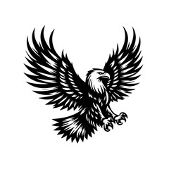 Obraz premium Majestic Eagle with Wings Spread Wide 1.