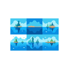 Naklejka premium winter landscape vector illustration