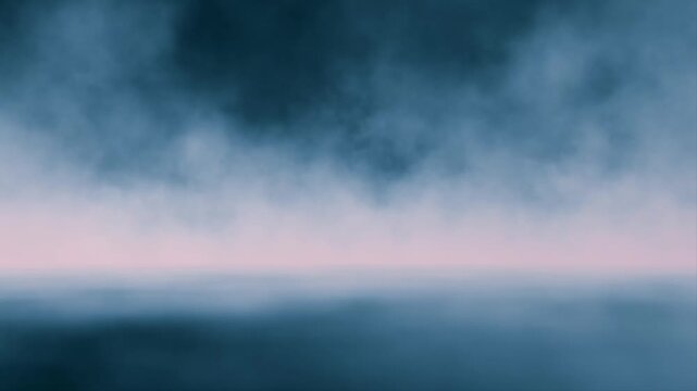 Fog or smoke rises and rolls on black background, creating a seamless loop perfect for visual effects and motion graphics.