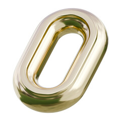 A shiny gold metallic paper clip suitable for office, organization, and stationery branding.