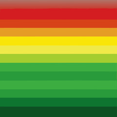 Horizontal stripes of color transition from red to green in a gradient pattern