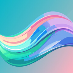 Abstract flowing waves of pastel colors creating a vibrant and dynamic background