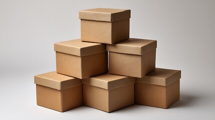 Fototapeta premium Stack of cardboard boxes