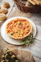 Fresh and delicious pastries with filling