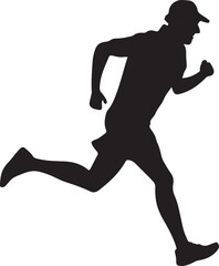  Fitness Runner Silhouette – Jogger Clipart for Sports Design