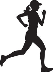  Fitness Runner Silhouette – Jogger Clipart for Sports Design