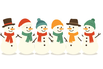 Vector illustration of Segovik wearing a Santa hat and holding an iron bucket, alongside a snowman with a broom, created as a freehand sketch in eps format