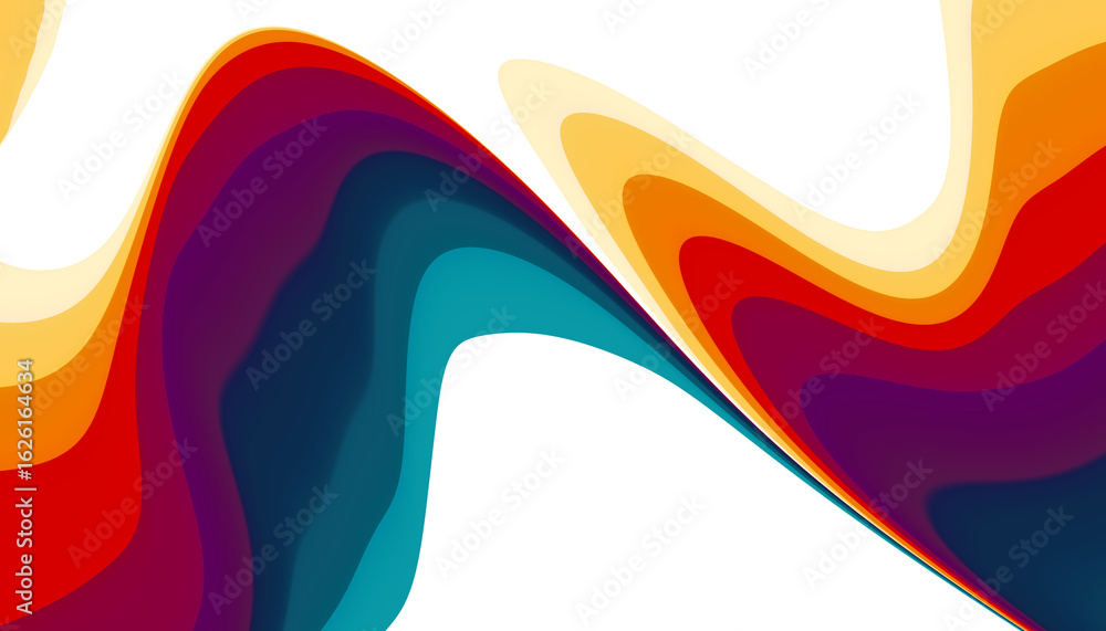 Poster futuristic background in simple retro style design with colorful lines. overlay abstract retro desig