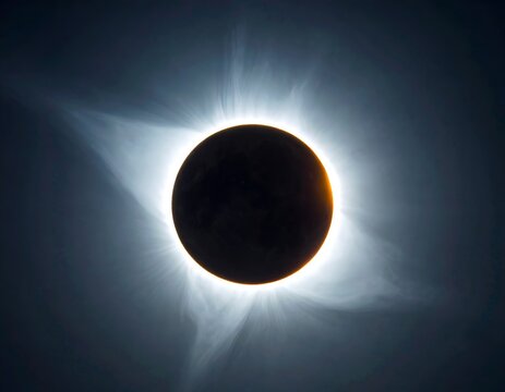 Total Solar Eclipse Over Silhouetted Horizon &ndash; A Majestic Celestial Drama Unfolds