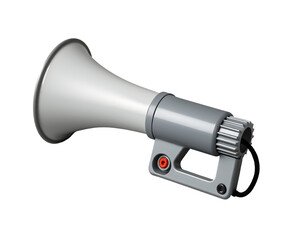 3D Cartoon Megaphone with Handle and Power Button