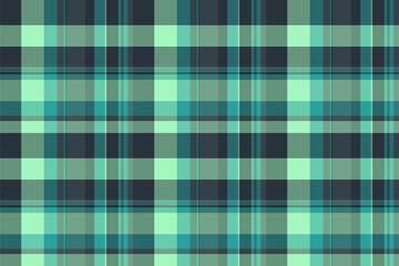 Pajamas vector tartan texture, hunter pattern background textile. Nostalgic check plaid fabric seamless in dark and green colors.