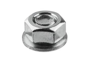 screws and self-tapping screws made of white metal, isolate on a white background, space for text