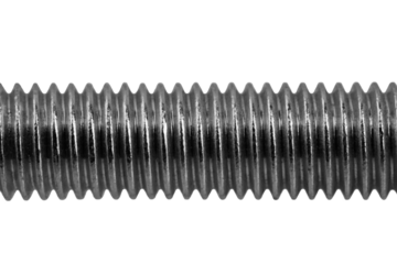 screws and self-tapping screws made of white metal, isolate on a white background, space for text