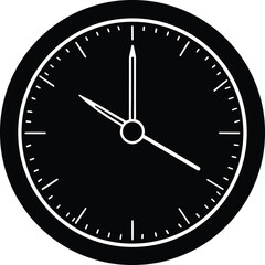 clock, time, hour, watch, round, silhouette, outline, black, minute, alarm, wall, gear, hand, face,
