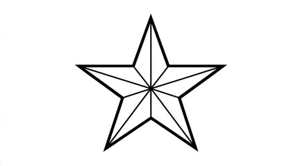 Obraz premium Simple black outline star