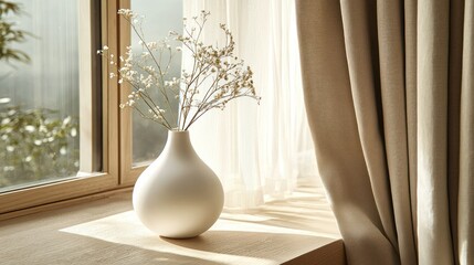 Simple elegance in a sunlit windowsill