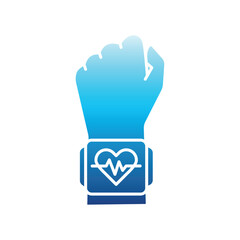 Obraz premium smart watch color flat icon for digital and print projects.