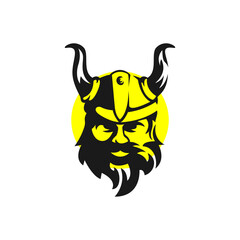 viking silhouette business mascot logo