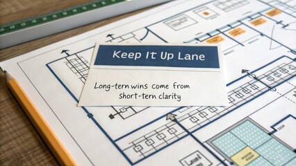 Blueprint with Motivational Note on Clarity in Long-Term Projects