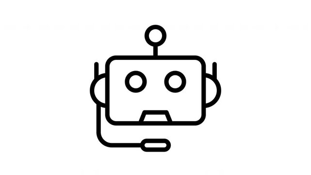 robot support icon animation

