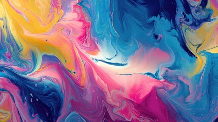 Vibrant swirling abstract paint