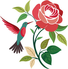 Romantic Rose Bouquet Drawing – EPS Vector Format