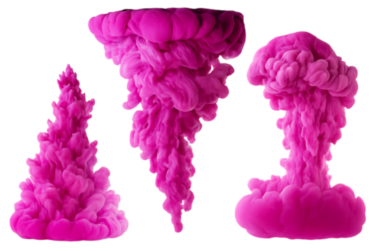 Pink flower letter A with floral bloom and petals on white background