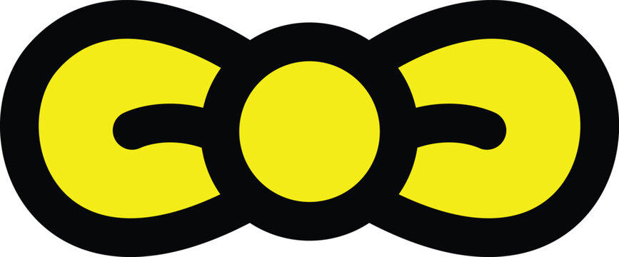 A simple yellow ribbon icon