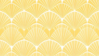 Abstract Yellow Fan Pattern Background Design
