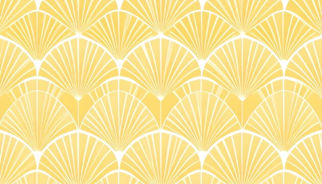 Abstract Yellow Fan Pattern Background Design
