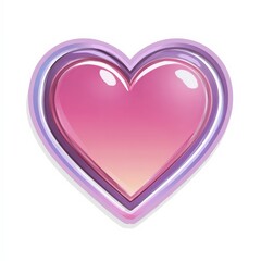 Vibrant Heart Clip Art Design Suitable for Romantic Themes and Decorations Generative AI