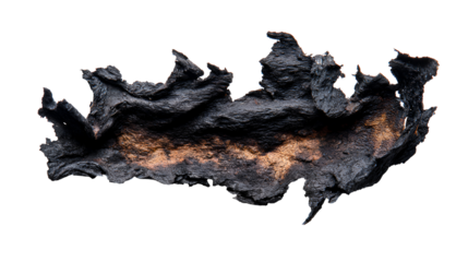 Burnt organic material dark brown black texture abstract art,