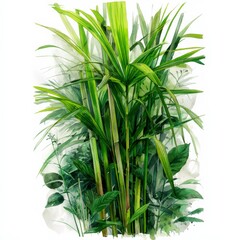 Lush Green Tropical Plants Create a Vibrant Natural Atmosphere in Any Setting Generative AI