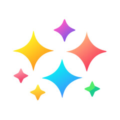 set of colorful stars