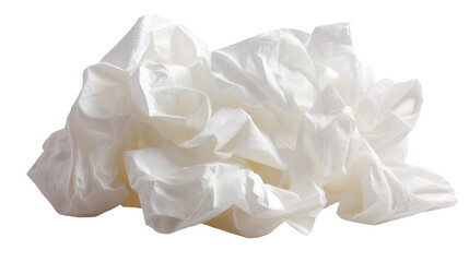 Crumpled white tissue paper abstract texture background