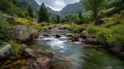 river in the mountains