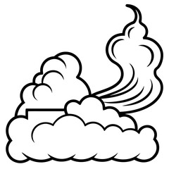 Urban Smog Minimalist Line Illustration