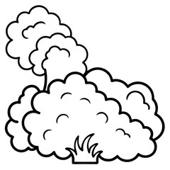 Urban Smog Minimalist Line Illustration